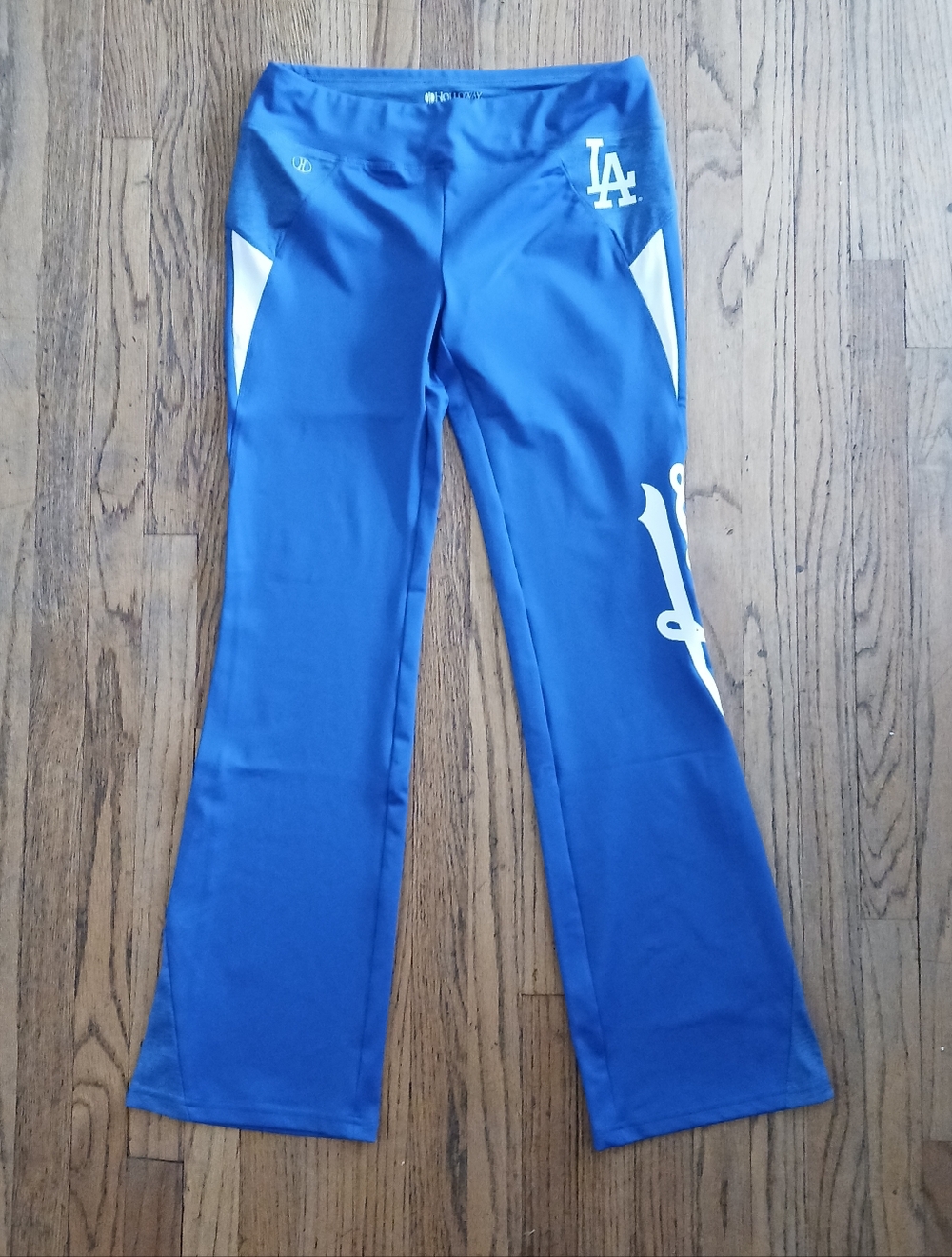 Blue Womens Sweatpants with White LA Logo
